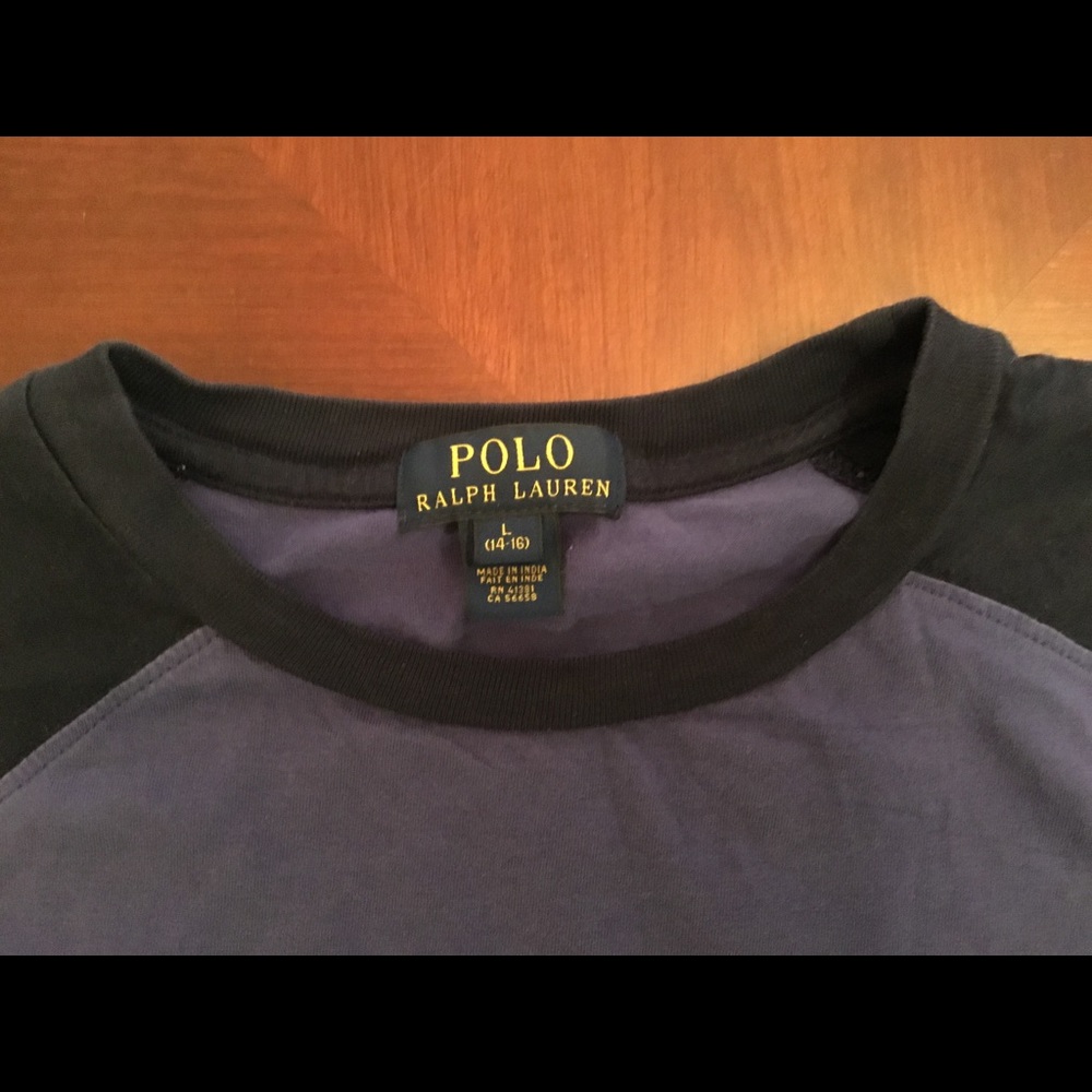 2 boy’s navy & green POLO s.s. shirts/ size(14/16) - Picture 6 of 7